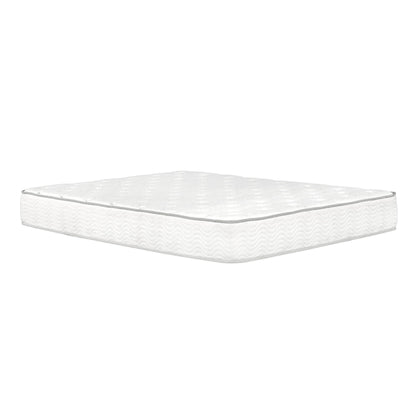 Premium 9-inch medium pocket spring hybrid mattress by HouseOfZazla, white quilted cover on Tampa Home & Garden Store