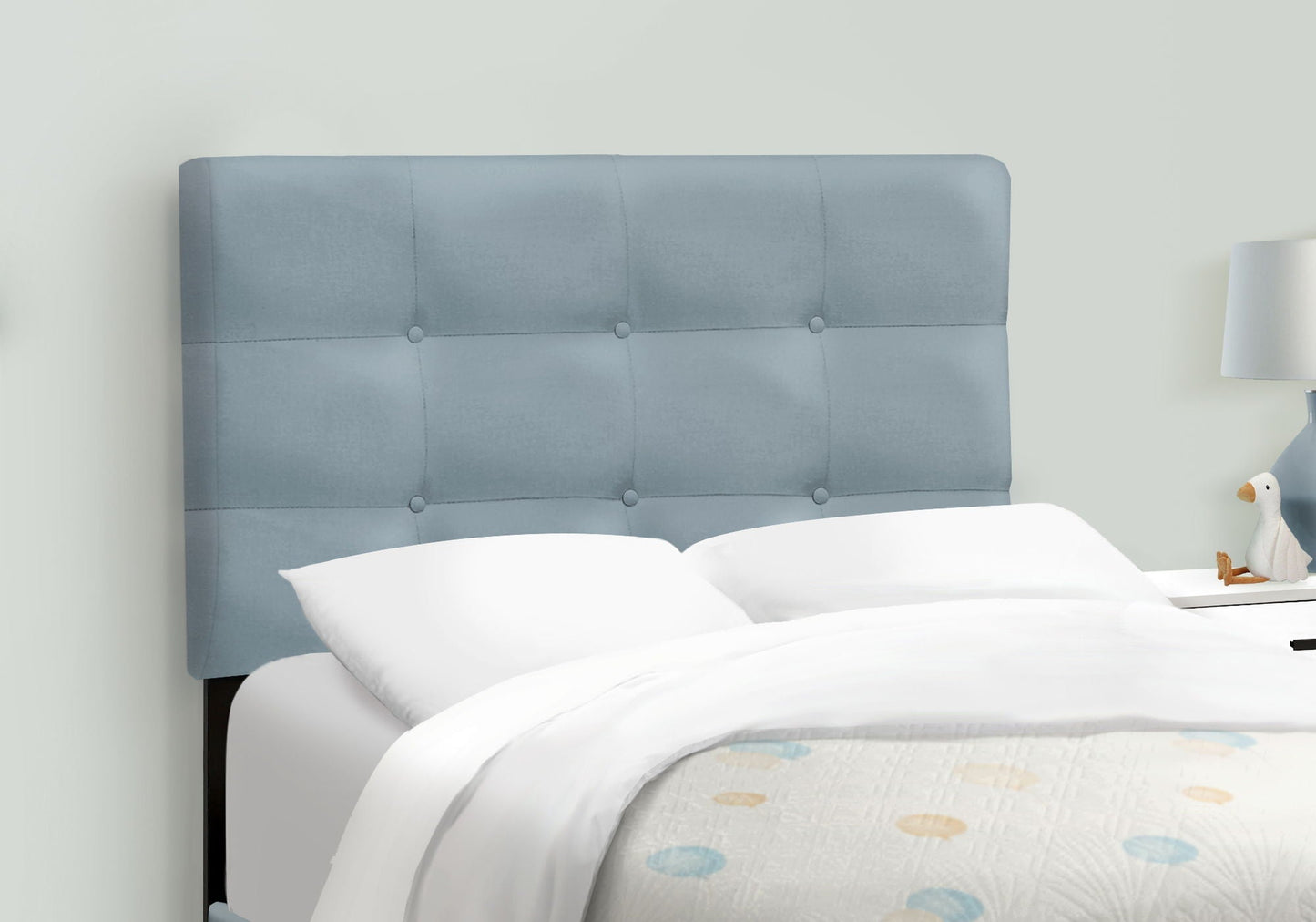 Transitional Upholstered Bed Frame and Headboard