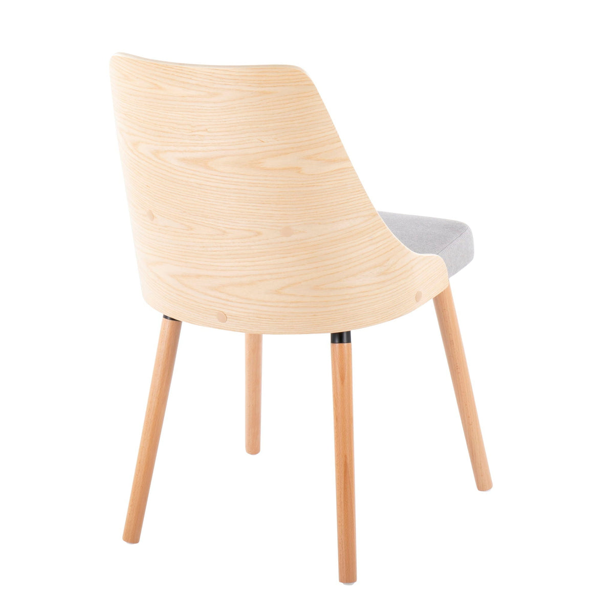 Mid Century Modern chair with padded gray seat and wood back by HouseOfZazla on Tampa Home & Garden Store