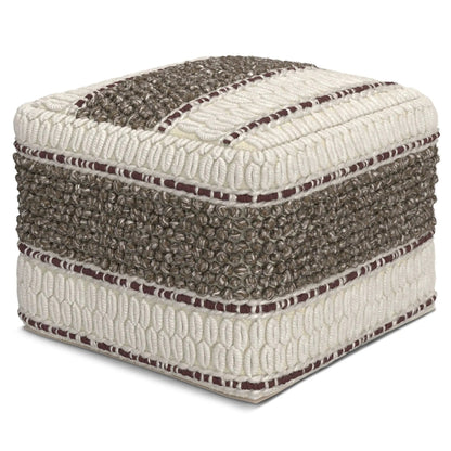Grady Handcrafted Square Pouf for Living Room