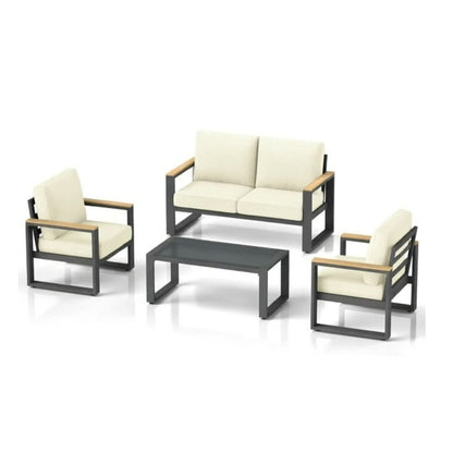 Modern Outdoor Sofa Set with the Coffee Table