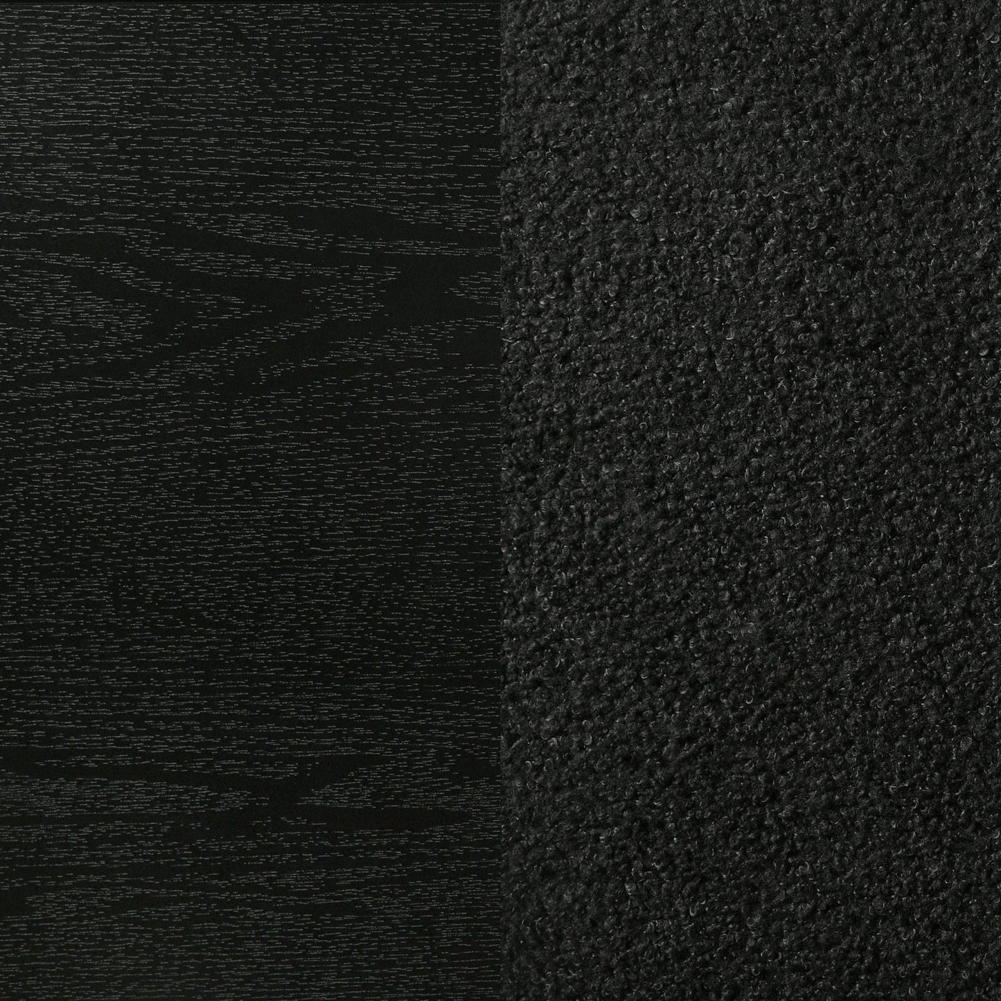 Annie 4 Piece Bedroom Set by HouseOfZazla in black wood grain and black shag carpet on Tampa Home & Garden Store