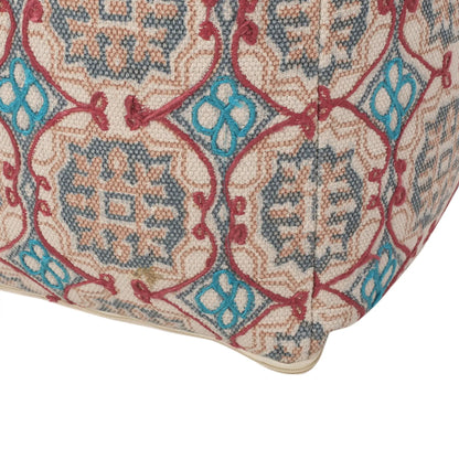 Amelia Handcrafted Fabric Pouf multicolored rustic textile by Unique Piece Furniture on Tampa Home & Garden Store