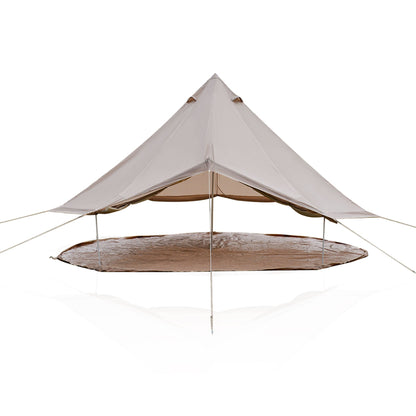 4 Season Bell Tent 16.4FT beige canvas by HouseOfZazla with apex peak and guy lines on Tampa Home & Garden Store
