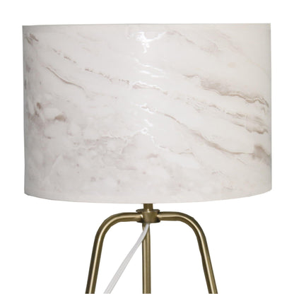 Optima Desk Lamp white marble shade with brass curved legs by HouseOfZazla on Tampa Home & Garden Store