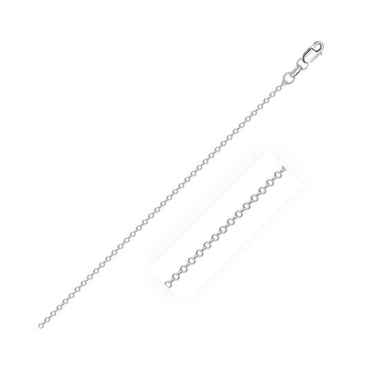 18k white gold diamond-cut cable chain necklace 0.75mm with lobster clasp by Bids.com on Tampa Home & Garden Store