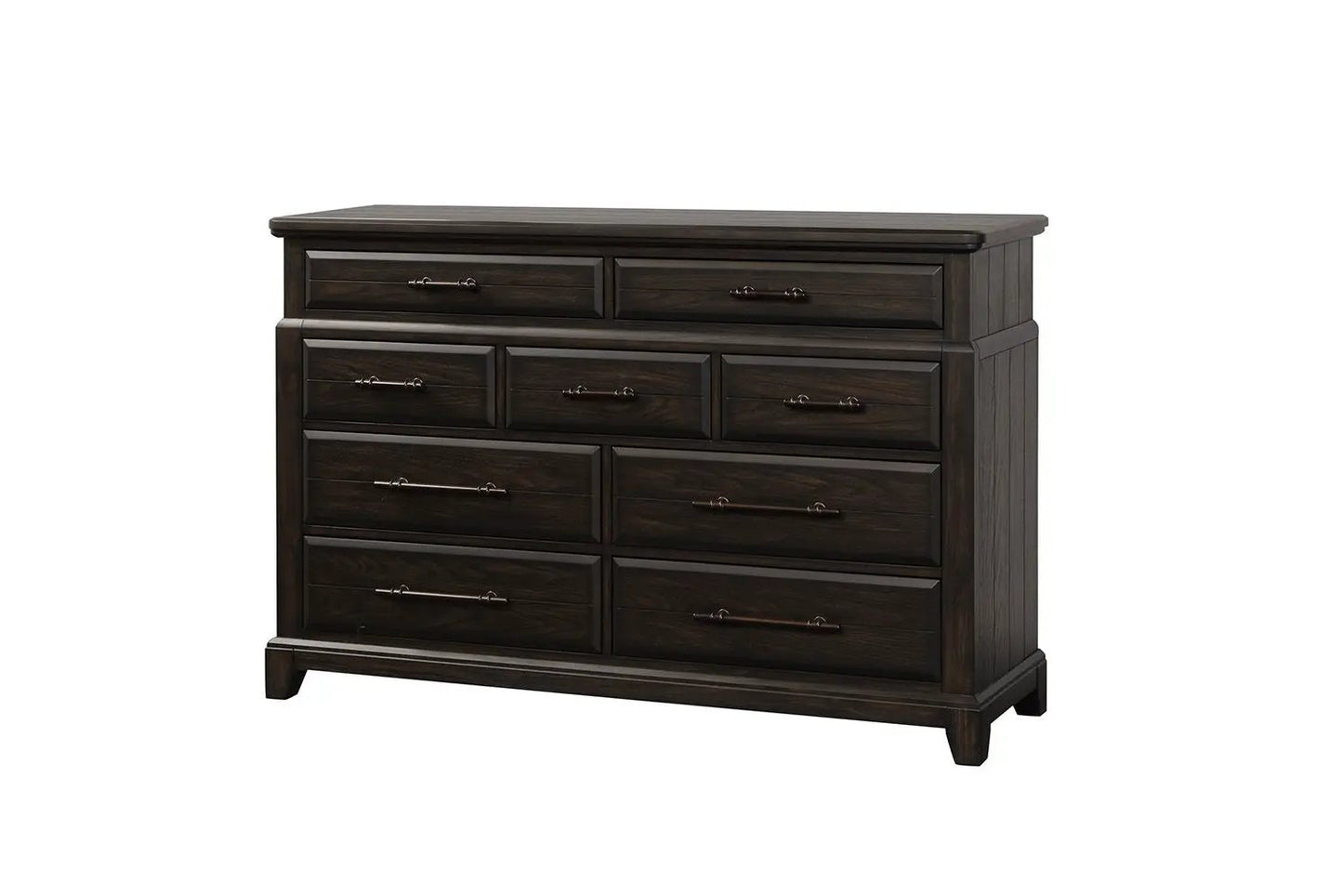Mahogany 9 Drawer Dresser With Ample Storage