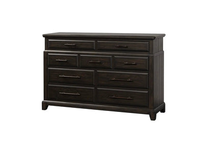 Mahogany 9 Drawer Dresser With Ample Storage