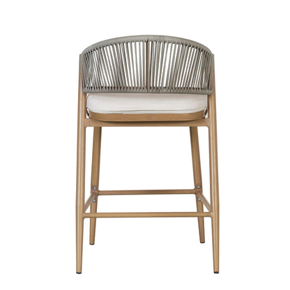 Outdoor Counter Stools with Wicker and Metal