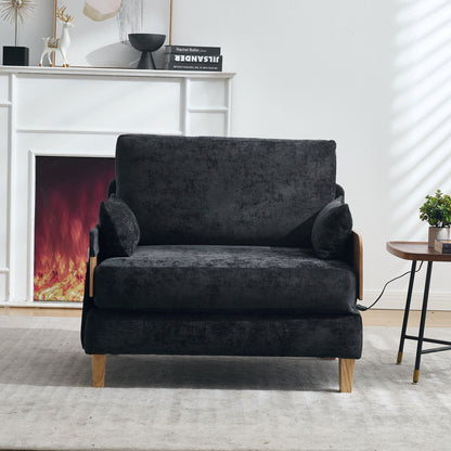 Mid Century Modern 3 Pillow Foldable Sofa Bed