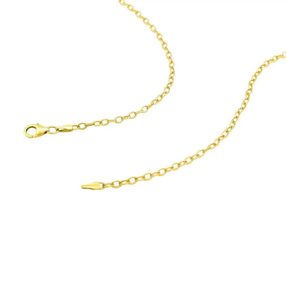 2.5mm 14k yellow gold textured-link pendant chain necklace by Bids.com on Tampa Home & Garden Store