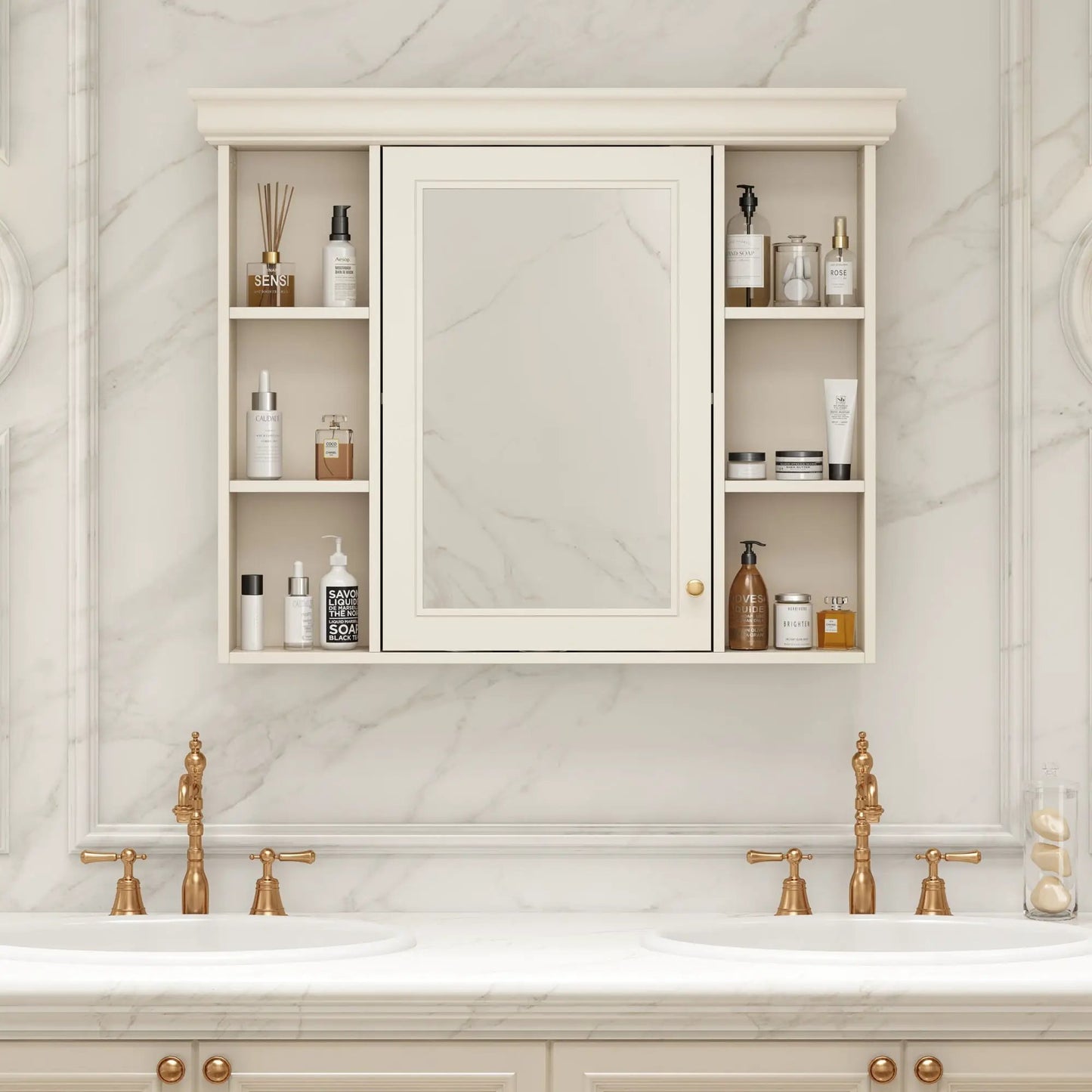 Wall Mounted Bathroom Storage Cabinet With Mirror
