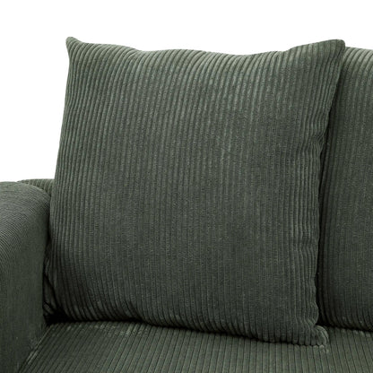 Haven 6 Piece Modular Sectional, green corduroy upholstery, stationary by Unique Piece Furniture on Tampa Home & Garden Store