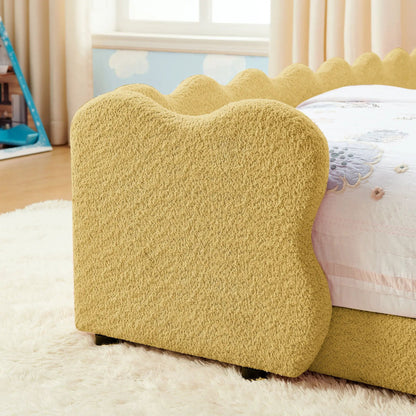 Cute Dinosaur Bed with Guardrail Toddler Frame