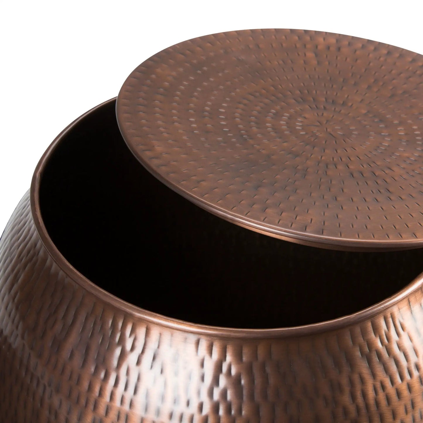 Griffen Handcrafted Metal Storage Accent Table