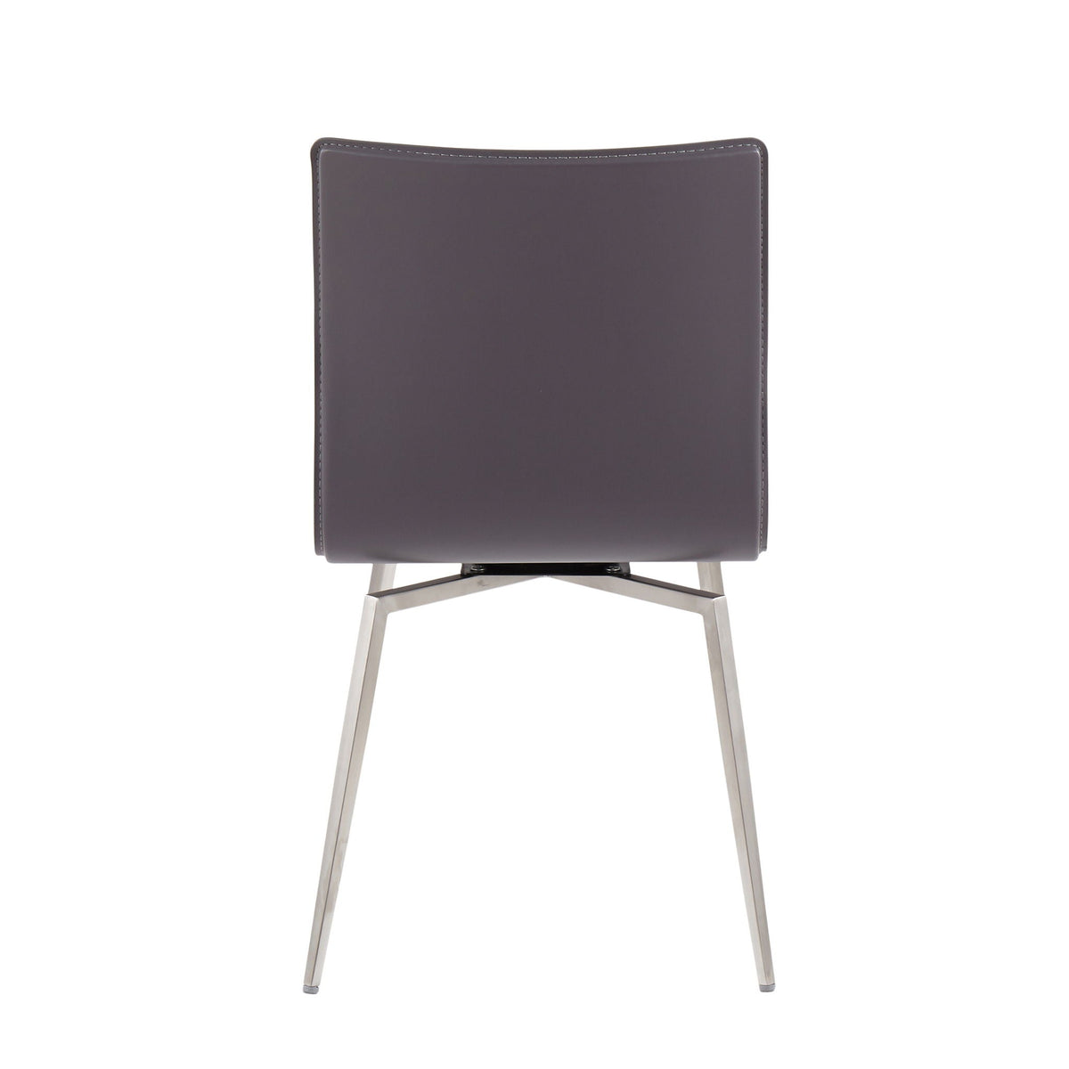 Contemporary upholstered chair with swivel base in charcoal gray faux leather by HouseOfZazla on Tampa Home & Garden Store