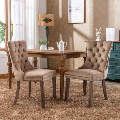Nikki High End Tufted Dining Chair Set of Two