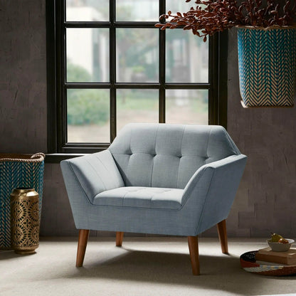 Lounge Chair With Button Tufting Mid Century