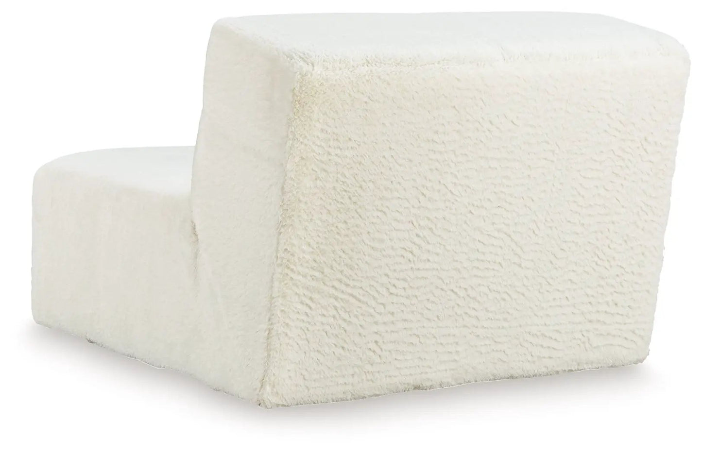 Brettner Accent Chair Faux Fur Upholstery Ivory