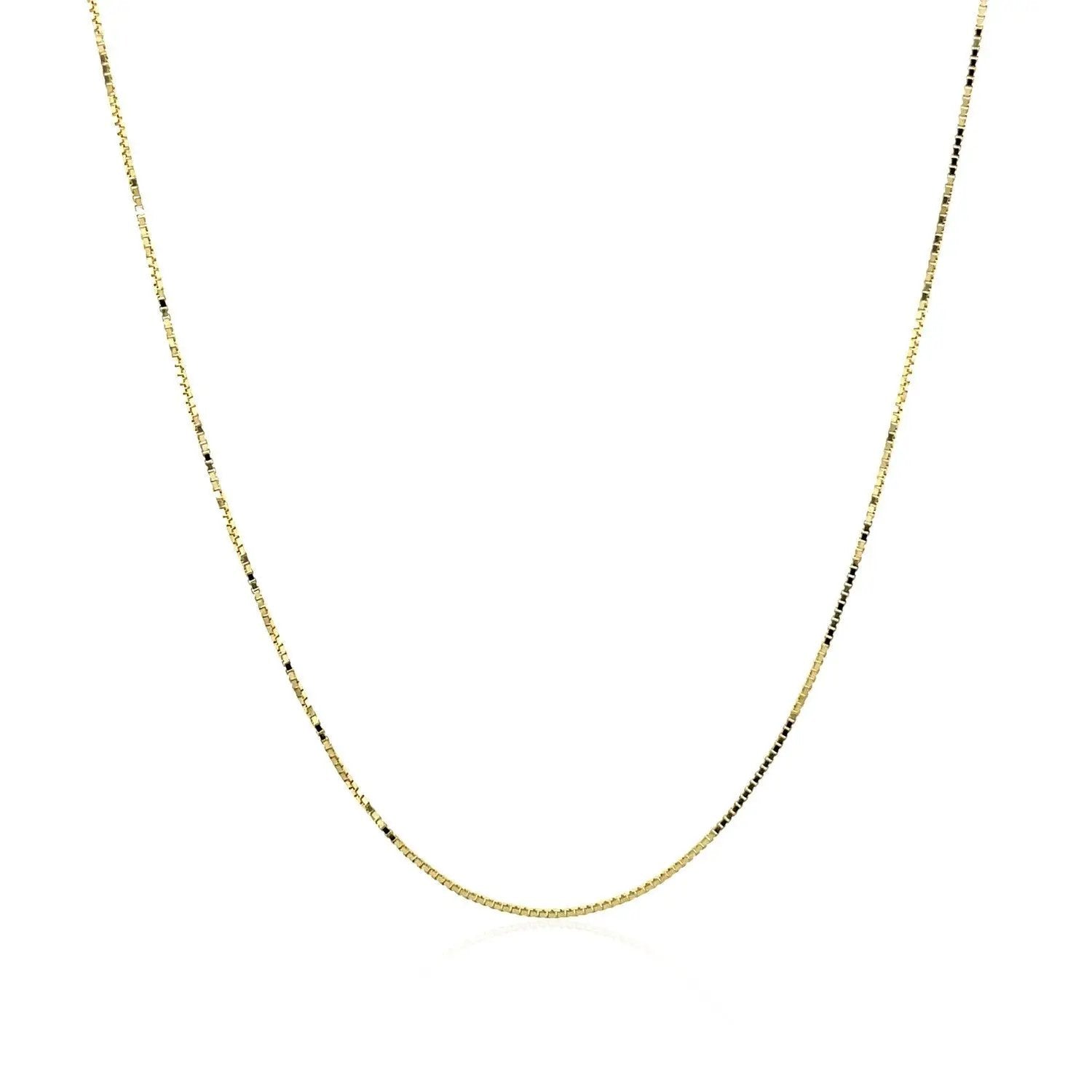 14k Yellow Gold Box Chain Necklace 0.6mm by Bids.com on Tampa Home & Garden Store