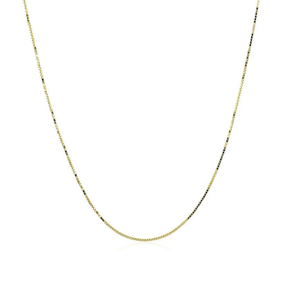 14k Yellow Gold Box Chain Necklace 0.6mm by Bids.com on Tampa Home & Garden Store
