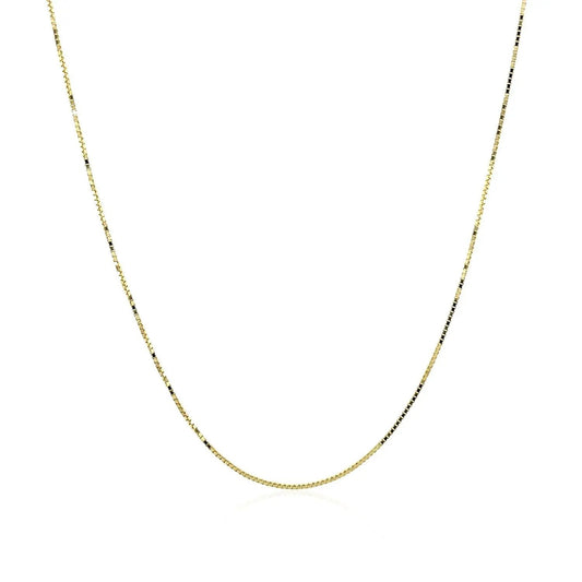 14k Yellow Gold Box Chain Necklace 0.6mm by Bids.com on Tampa Home & Garden Store