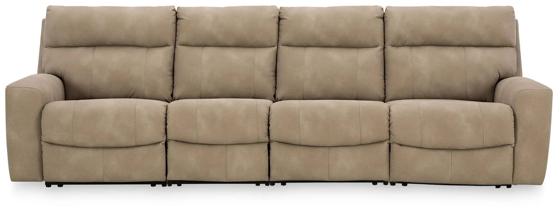 Next-Gen Durapella reclining sectional tan fabric 4-seat sofa on Tampa Home & Garden Store
