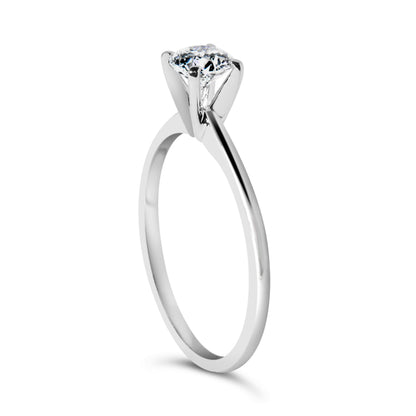 14K white gold lab-grown diamond engagement ring, solitaire 1/2 ct tw, round diamond size 7 on Tampa Home & Garden Store