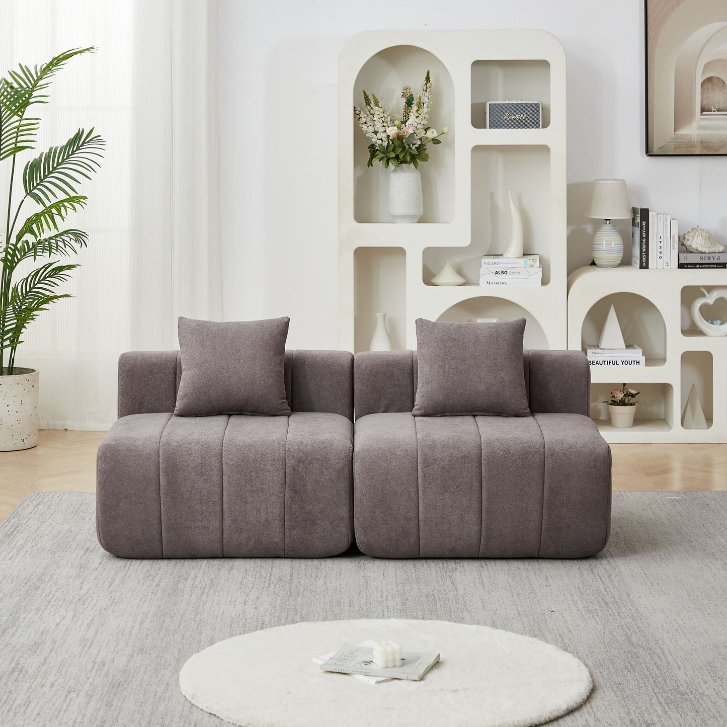 Symmetrical Modular Sofa And Piano Key Design