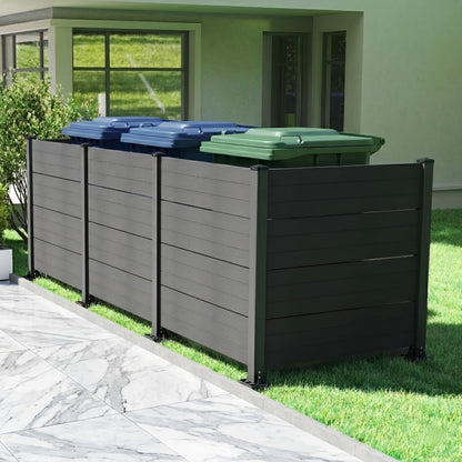 Dark Vinyl Outdoor Privacy Screen and Four Panels