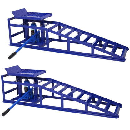 Auto Car Truck Service Ramps Lifts blue HouseOfZazla steel frame with hydraulic jack on Tampa Home & Garden Store