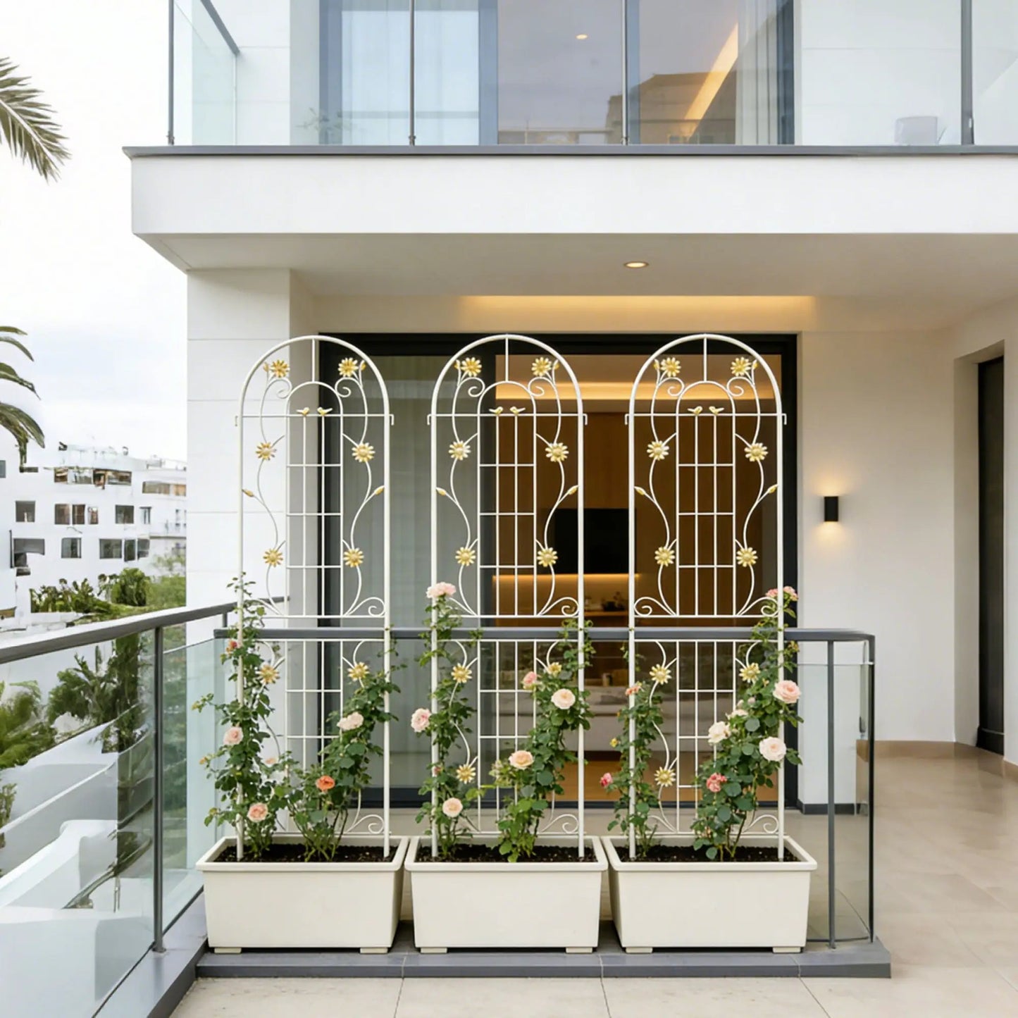 Metal Garden Trellis for Climbing Plants Outdoor