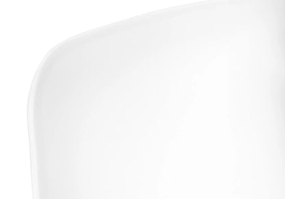 Office chair close-up of white curved seat edge, minimalist modern style on Tampa Home & Garden Store