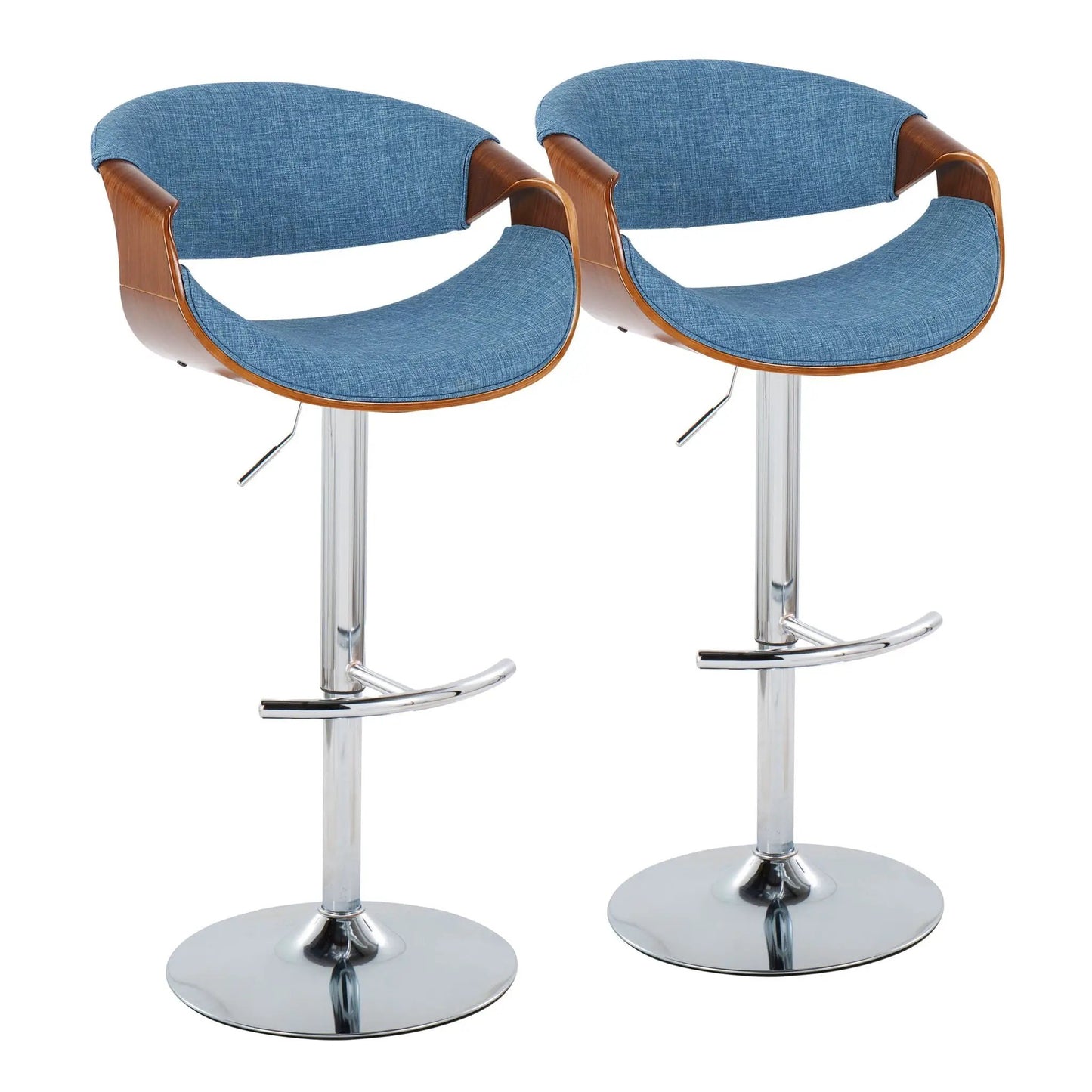Curvo Mid Century Barstool with Swivel Seat