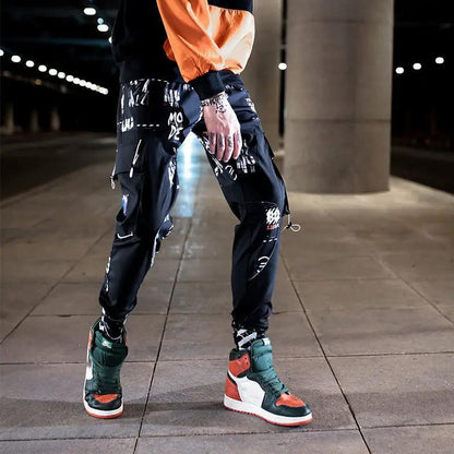 Men's Cropped Loose Overalls and Casual Pants