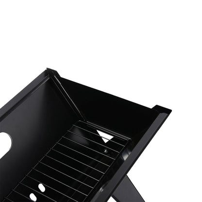 GemGear portable black charcoal grill with foldable frame and wire cooking grate on Tampa Home & Garden Store