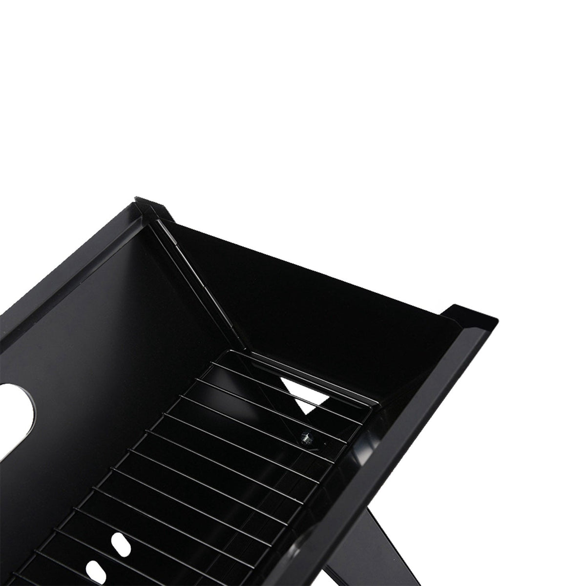 GemGear portable charcoal grill foldable with wire cooking grate in black steel on Tampa Home & Garden Store
