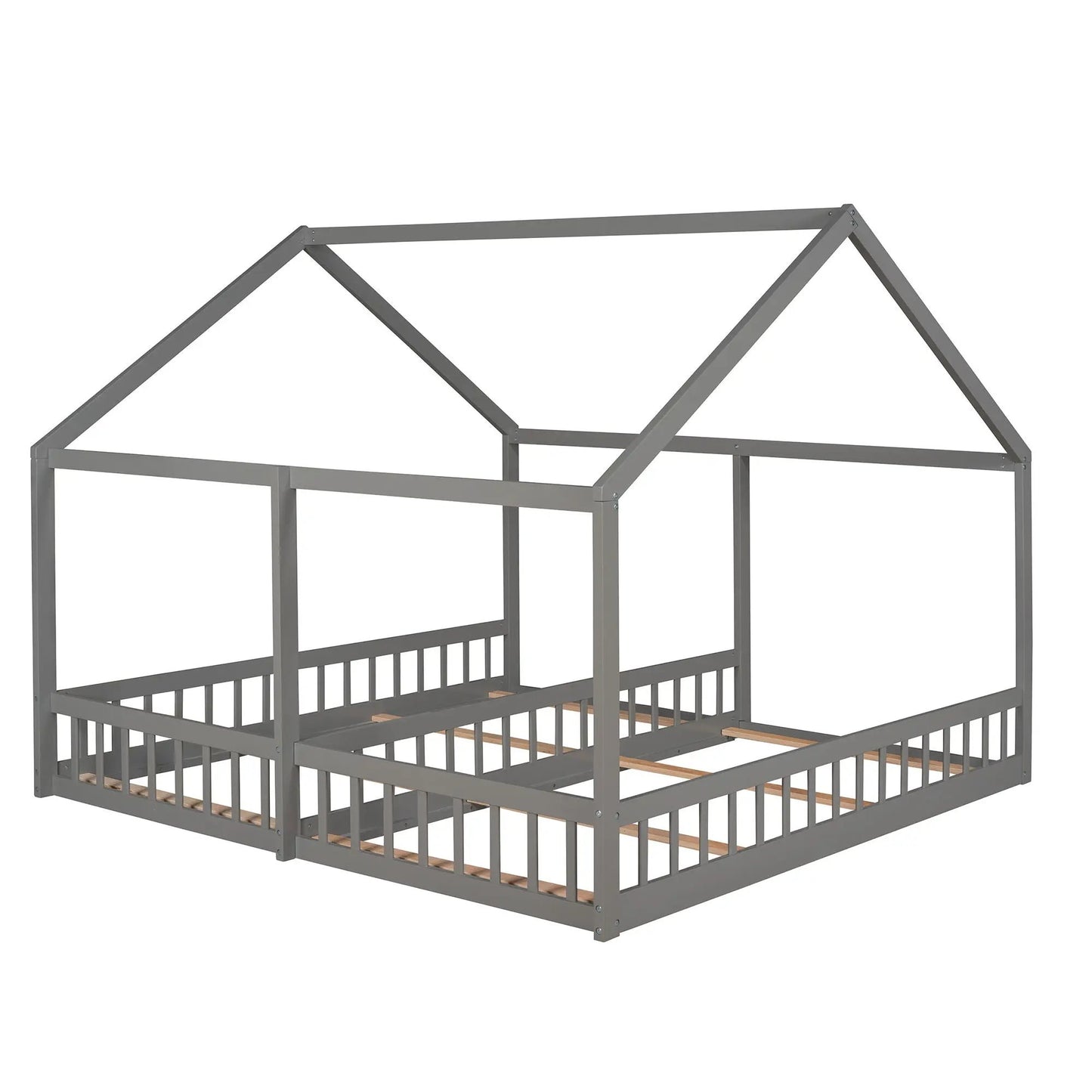 House Platform Beds For Two With Guardrails