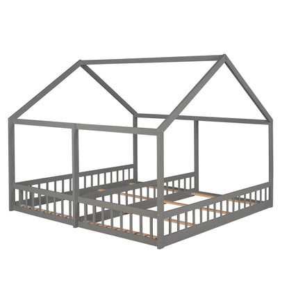 House Platform Beds For Two With Guardrails