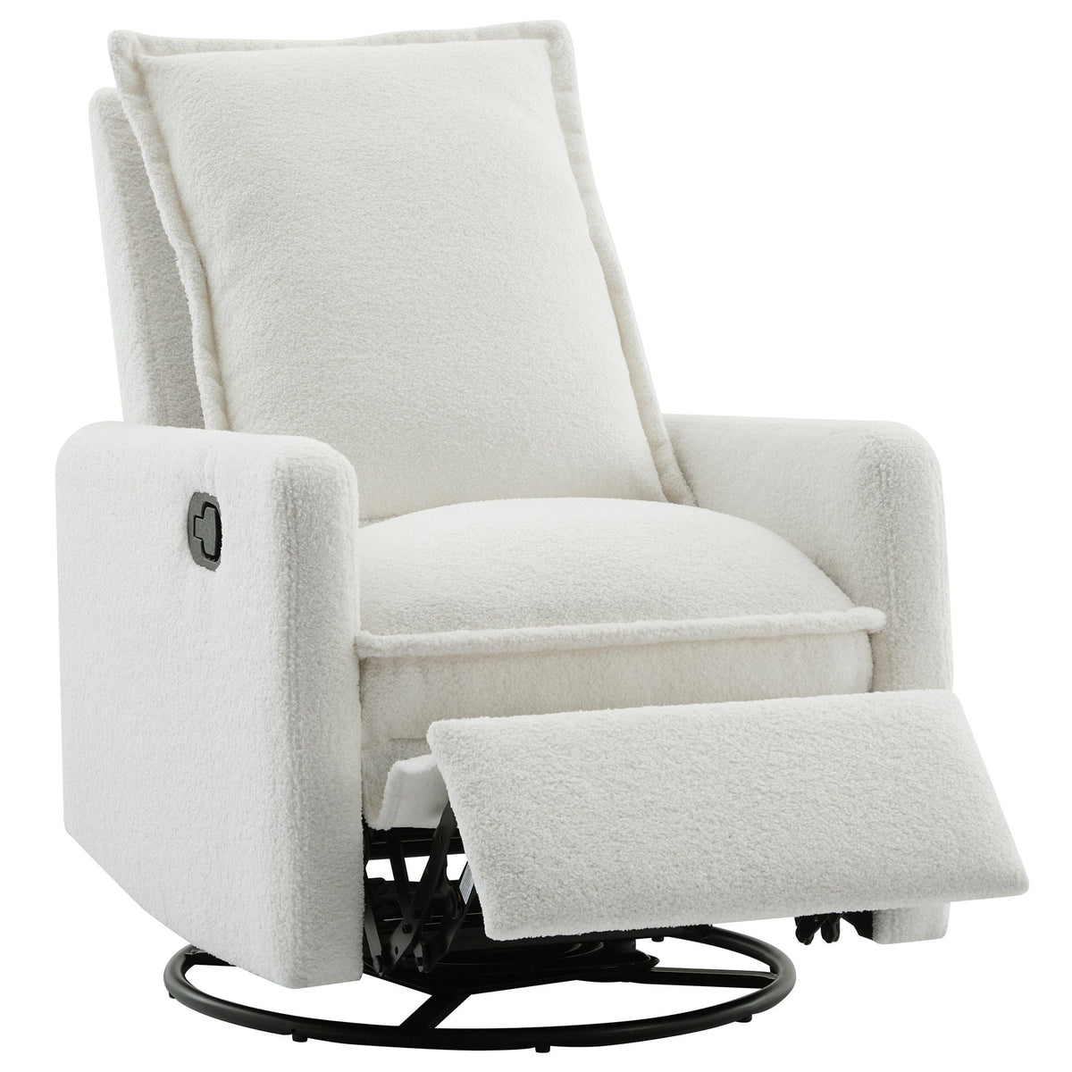 Cozy Swivel Glider Recliner Chair and Leg Rest