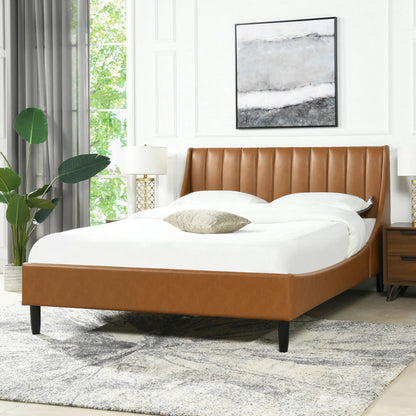 Aspen Vertical Tufted Headboard Platform Bed
