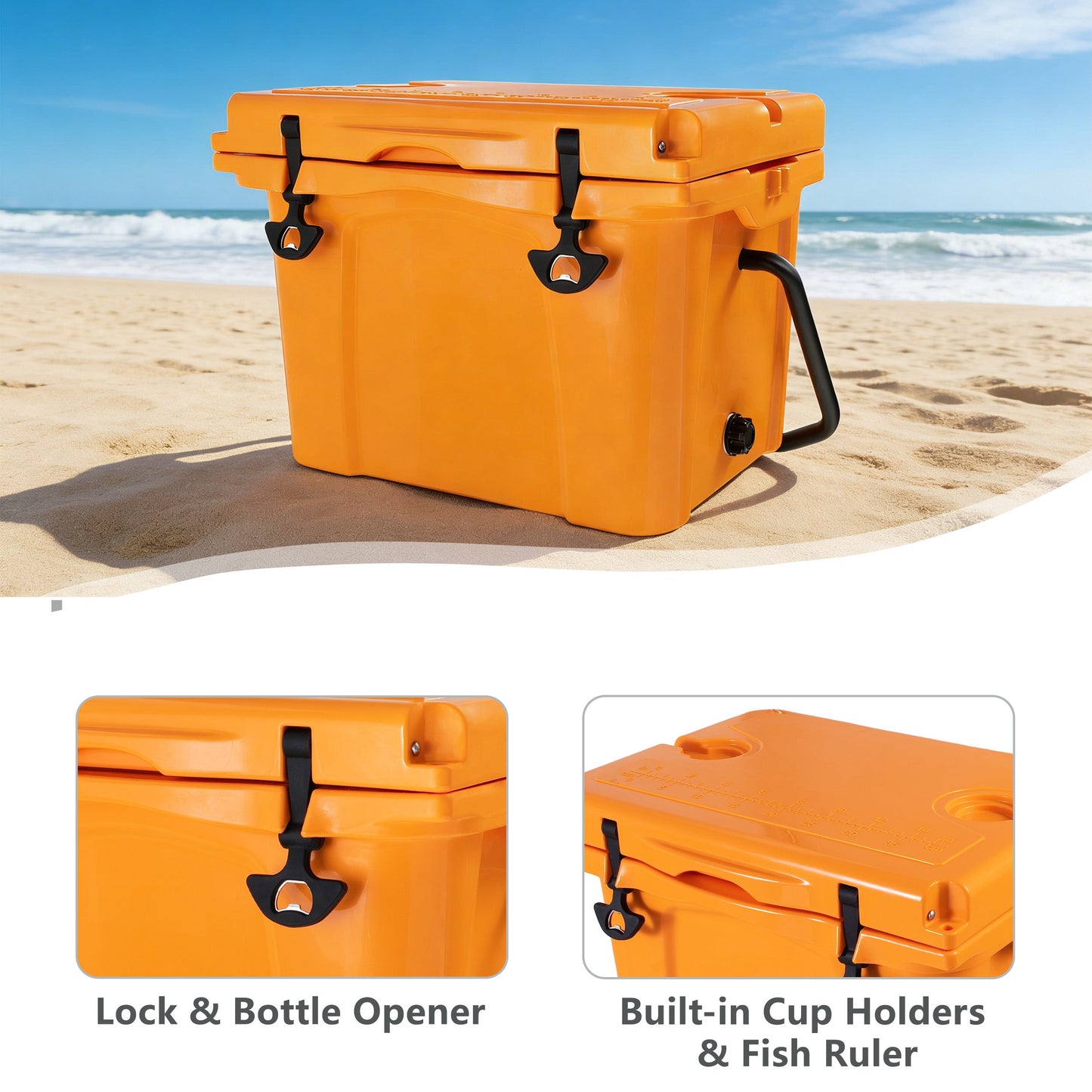 25qt Portable Cooler with Extended Ice Retention