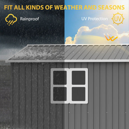 12x10 Ft Outdoor Metal Tool and Storage Shed