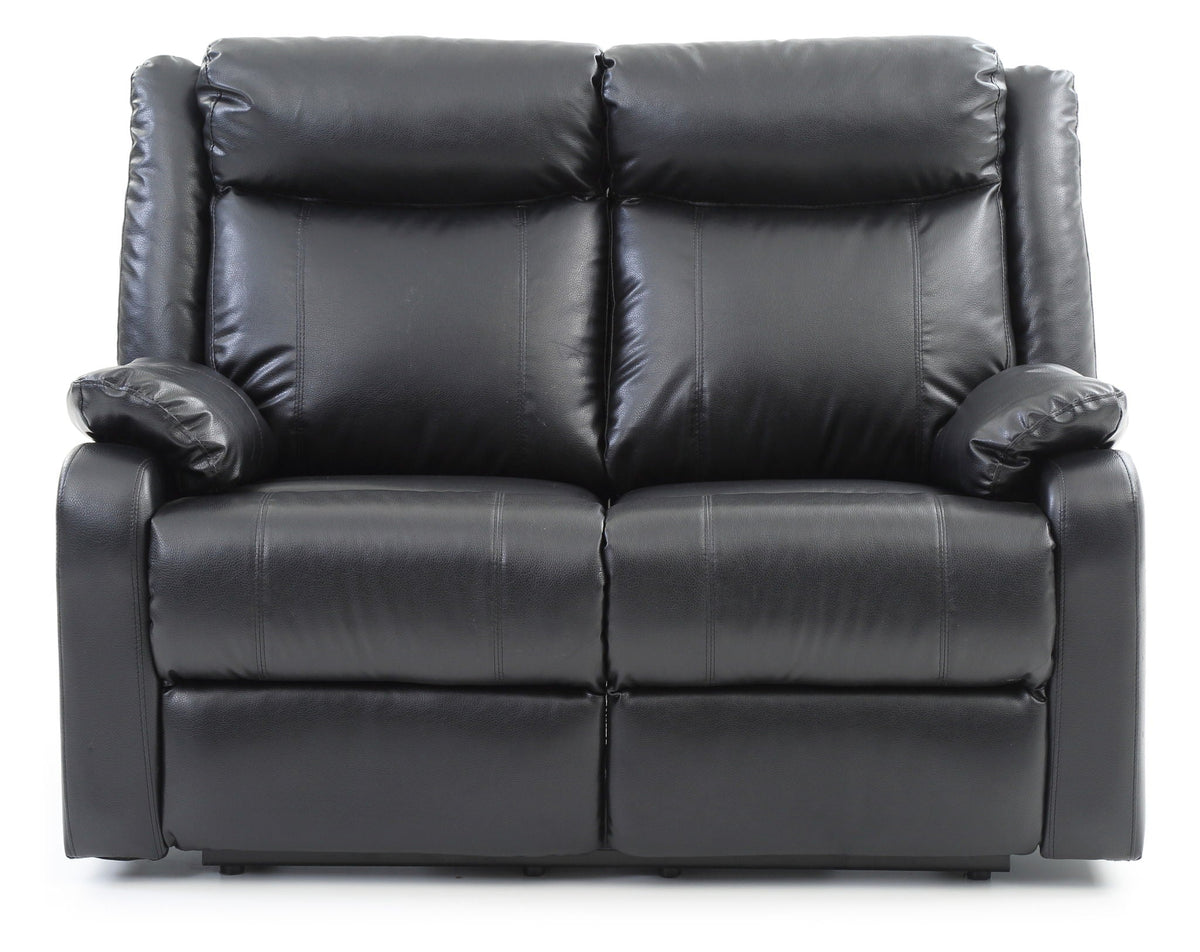 Reclining Loveseat with PU in Black or Gray