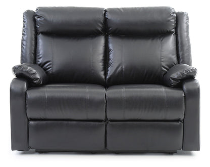 Reclining Loveseat with PU in Black or Gray