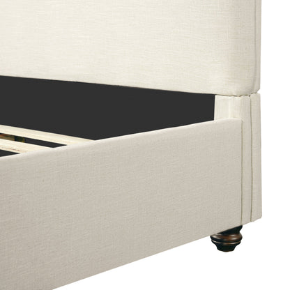 Queen Luxurious Upholstered Bed Frame and Linen