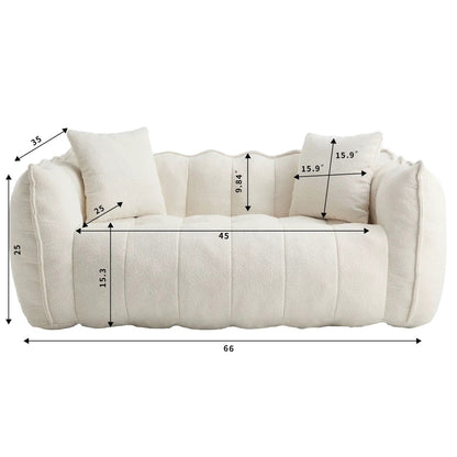 Cozy Beanbag Chair With Resilient Foam Core For 2