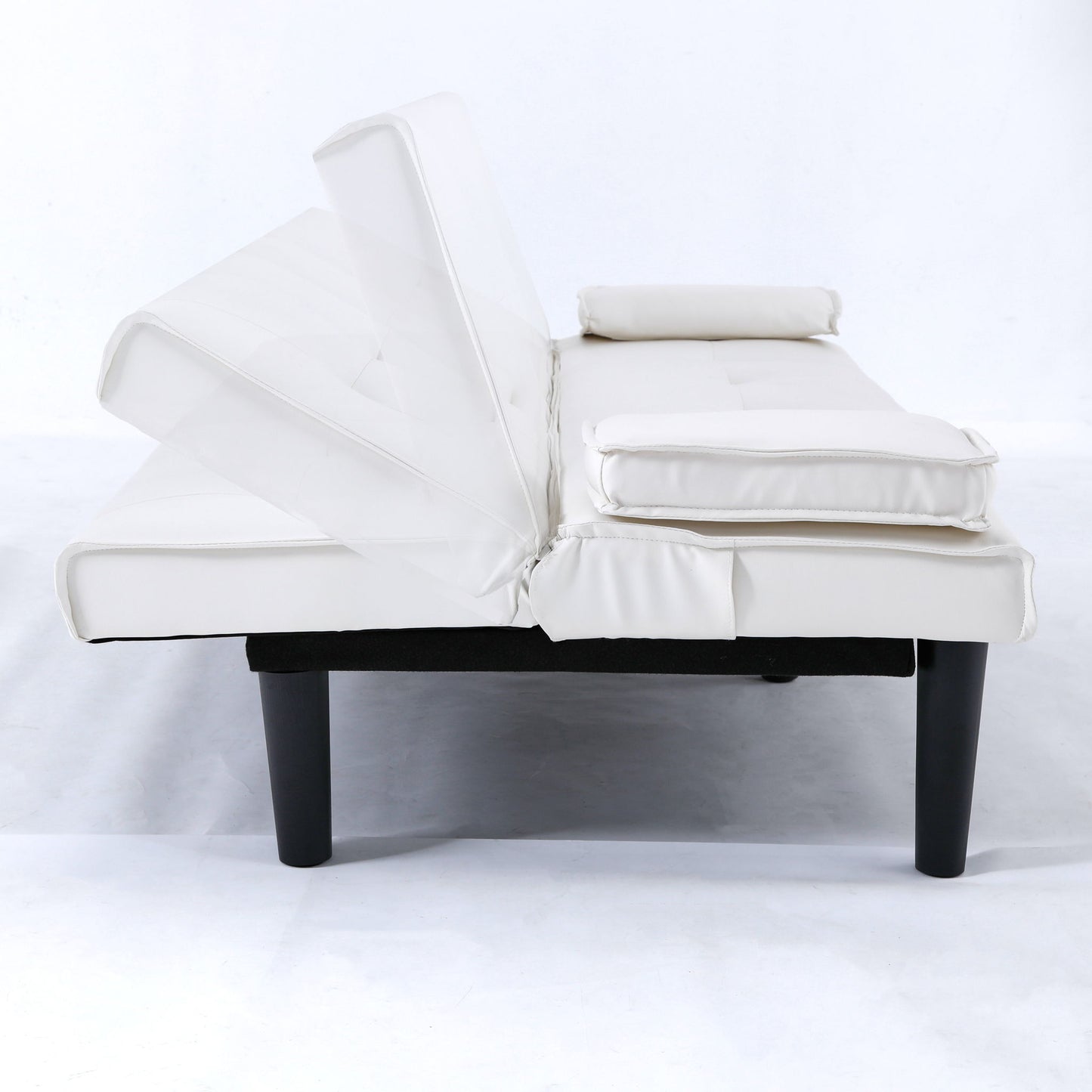 Compact Foldable Sofa Bed and Cup Holder