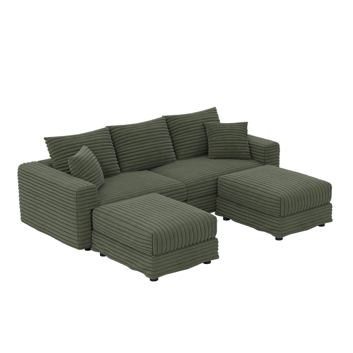 Convertible Sofa With Deep Seat and Pillows
