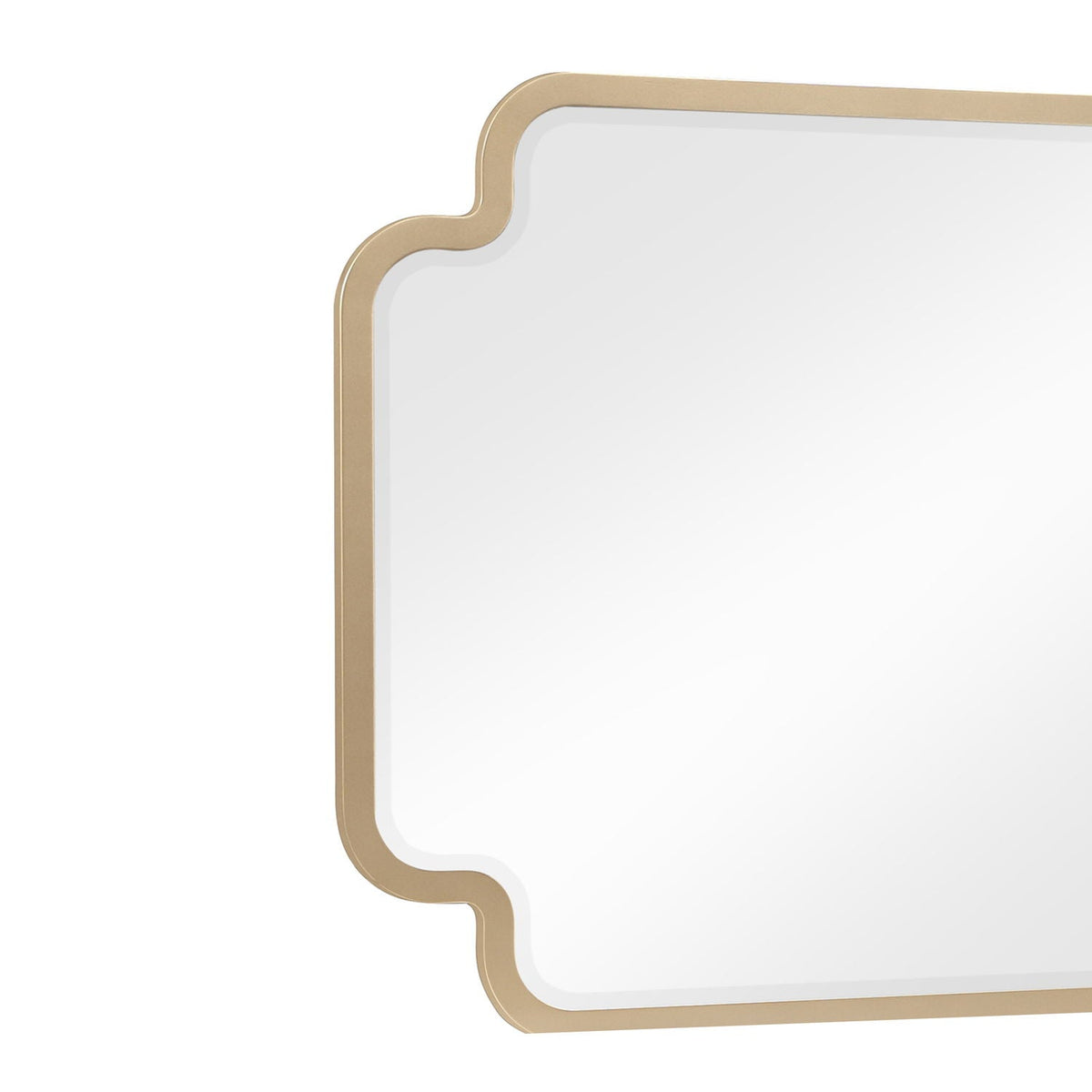 Lexington Bedroom Mirror beige wall mirror with a gold-tone curved frame HouseOfZazla on Tampa Home & Garden Store